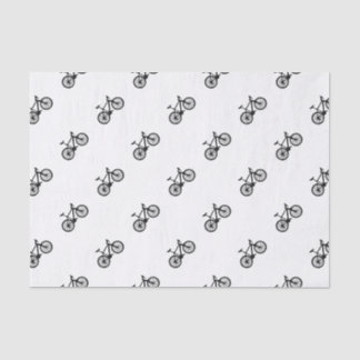 Simple hand drawn bicycle in black and white tissue paper