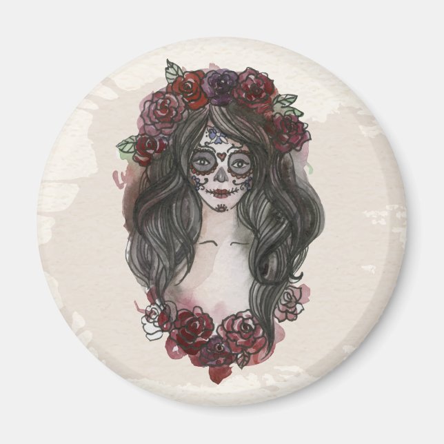 Simple Hand-drawn Dia de los Muertos | Magnet (Front)