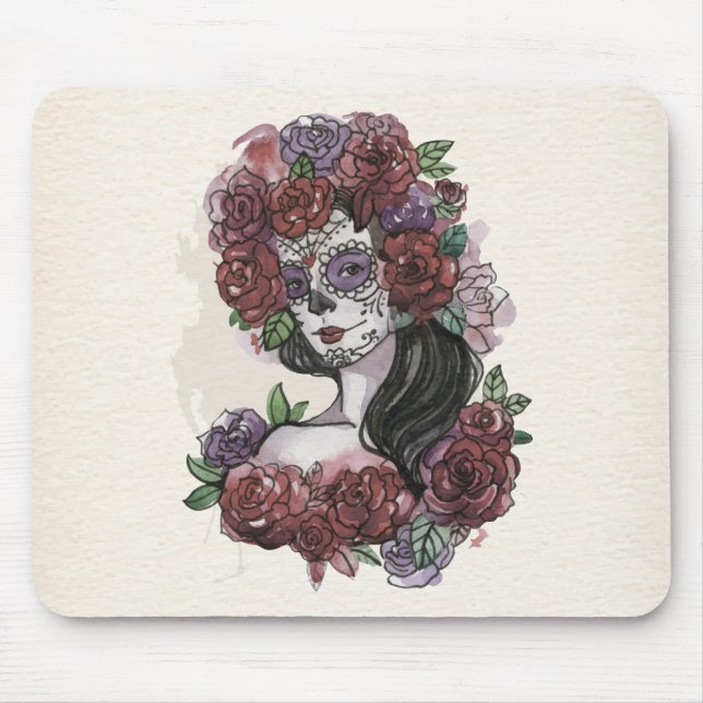Simple Hand-drawn Dia de los Muertos | Mousepad (Front)
