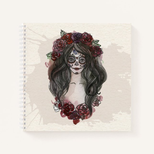 Simple Hand-drawn Dia de los Muertos | Notebook (Front)