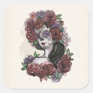 Simple Hand-drawn Dia de los Muertos   Sticker
