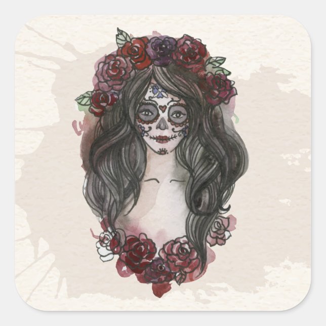 Simple Hand-drawn Dia de los Muertos | Sticker (Front)