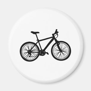 Simple hand drawn doodle of bicycle in black and w magnet