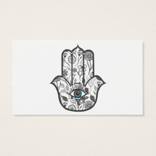Simple Hand Drawn Floral Hamsa Hand