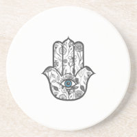 Simple Hand Drawn Floral Hamsa Hand