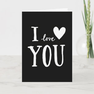 Simple Hand Drawn I Love You Card