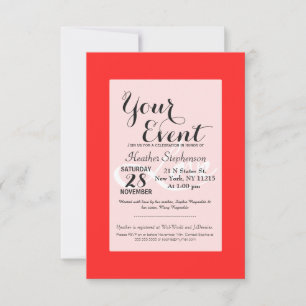 Simple Hand Drawn "Love" Typography Invitation