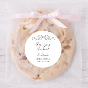 Simple Hand Drawn Shes Tying the Knot Sticker