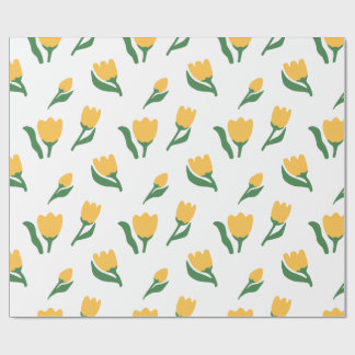 Simple Hand Drawn Watercolor Floral Girl Birthday Wrapping Paper