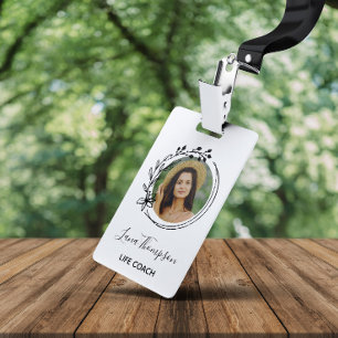 Simple Hand Drawn Wreath Profile Photo ID Badge