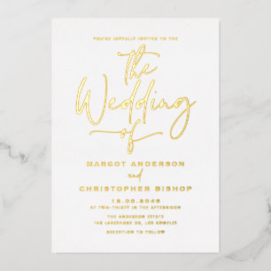 Simple Hand Lettered Calligraphy Wedding