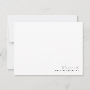 Simple Hand Lettered Signature Above Printed Name Card