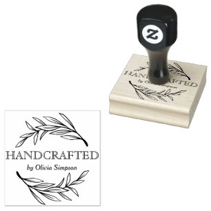 Simple Handcrafted by Small Business Rubber Stamp