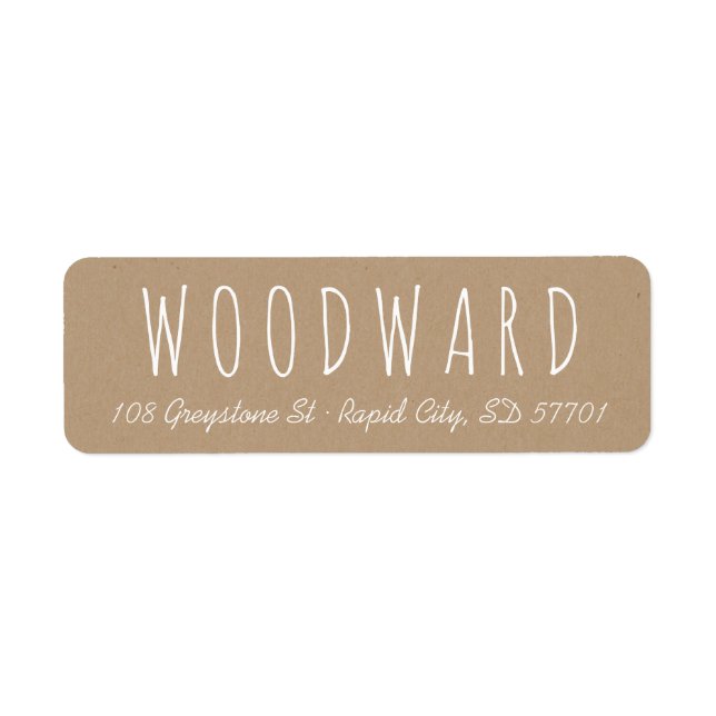 Simple Handletter Script Return Address Labels (Front)
