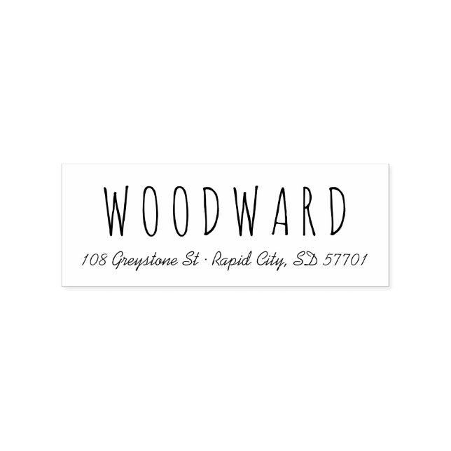 Simple Handletter Script Return Address Stamp (Imprint)