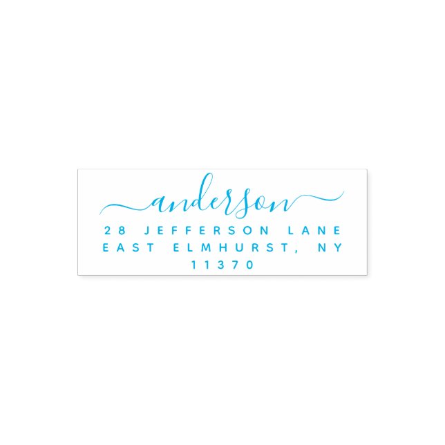 Simple Handwriting Return Address Self-inking Stamp (Design)