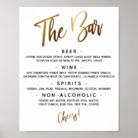 Simple Handwriting Typography "The Bar" Sign