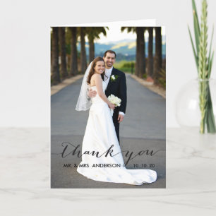 Simple Handwriting Wedding Thank You Card