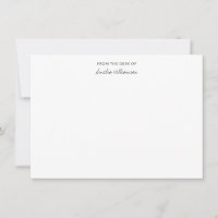 Simple Handwritten Script From Desk of Custom Name