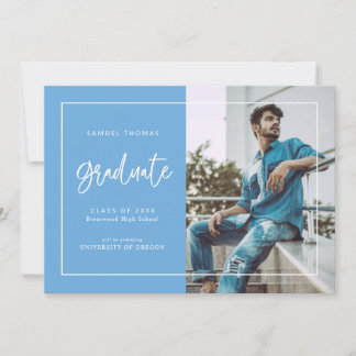 Simple Handwritten Script Graduation Announcement