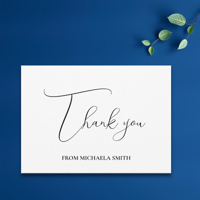 Simple Handwritten Script Typography Graduation Thank You Card (Creator Uploaded)
