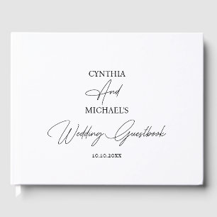 Simple Handwritten Script Wedding Guest Book