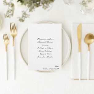 Simple Handwritten Script Wedding Rehearsal Dinner Invitation