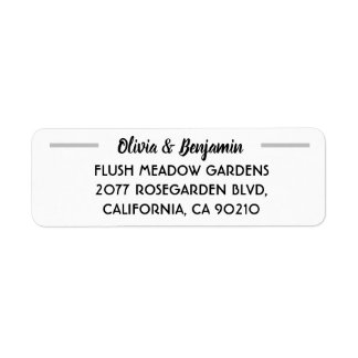 Simple Handwritten Script Wedding Return Address Return Address Label