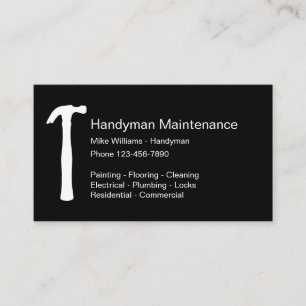 Simple Handyman Design Business Card