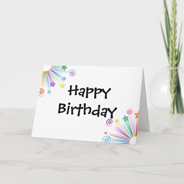 Simple Happy Birthday Card (Front)