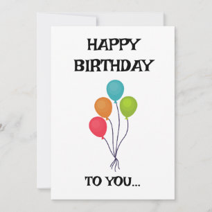 Simple Happy Birthday Card