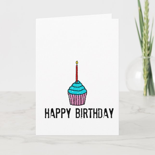 simple happy birthday greeting card (Front)