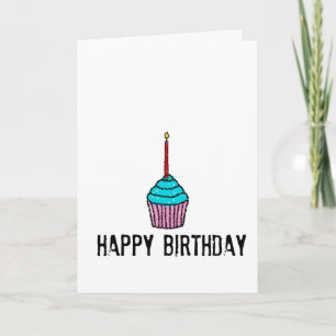 simple happy birthday greeting card