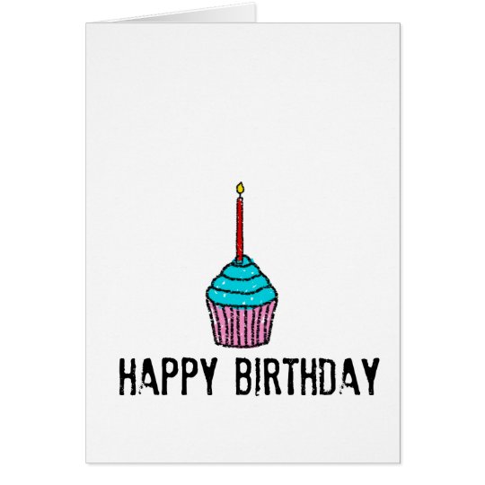 simple happy birthday greeting card