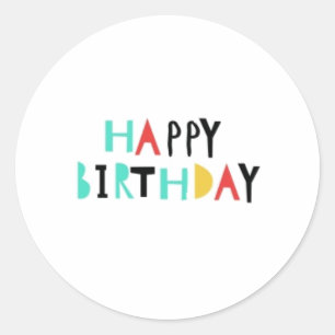 simple happy birthday stickers