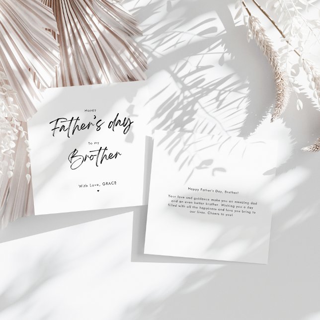 Simple Happy Father's Day Brother Card (Creator Uploaded)