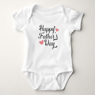 Simple Happy Father's Day Calligraphy Bodysuit