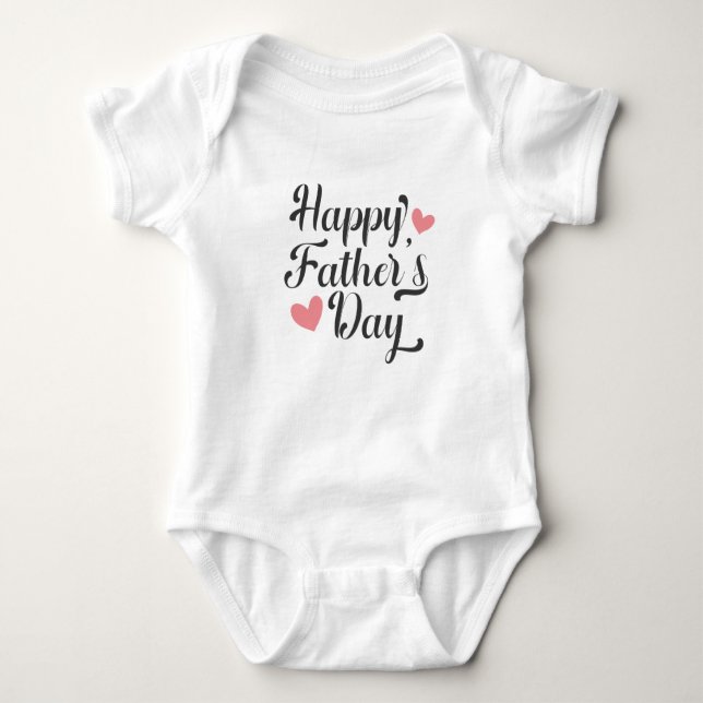 Simple Happy Father's Day Calligraphy | Bodysuit (Front)