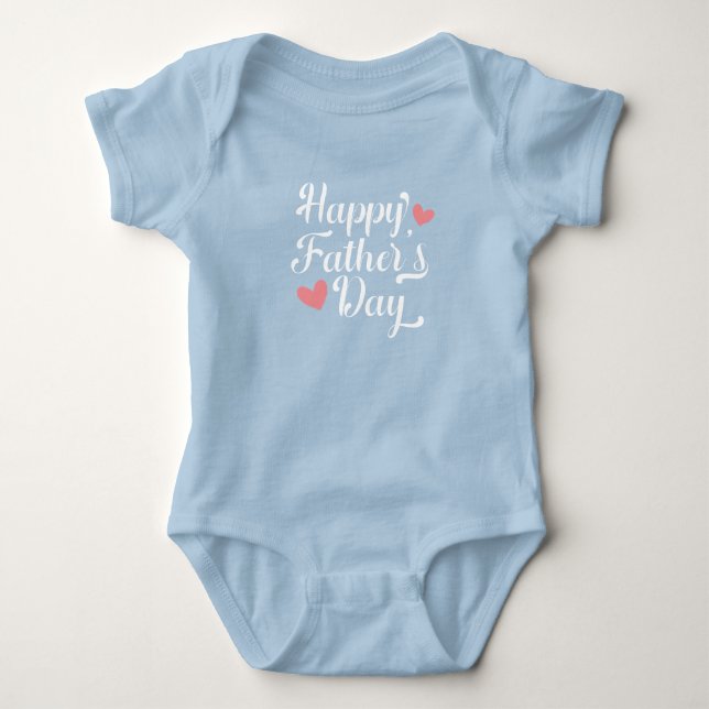 Simple Happy Father's Day Calligraphy | Bodysuit (Front)