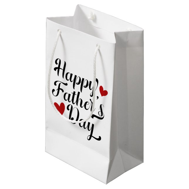 Simple Happy Father's Day Calligraphy | Gift Bag (Front Angled)