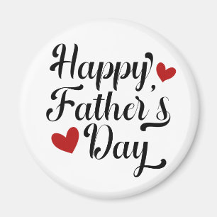 Simple Happy Father's Day Calligraphy Magnet