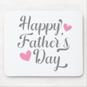 Simple Happy Father's Day Calligraphy Mouse Pad