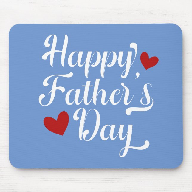 Simple Happy Father's Day Calligraphy | Mouse Pad (Front)