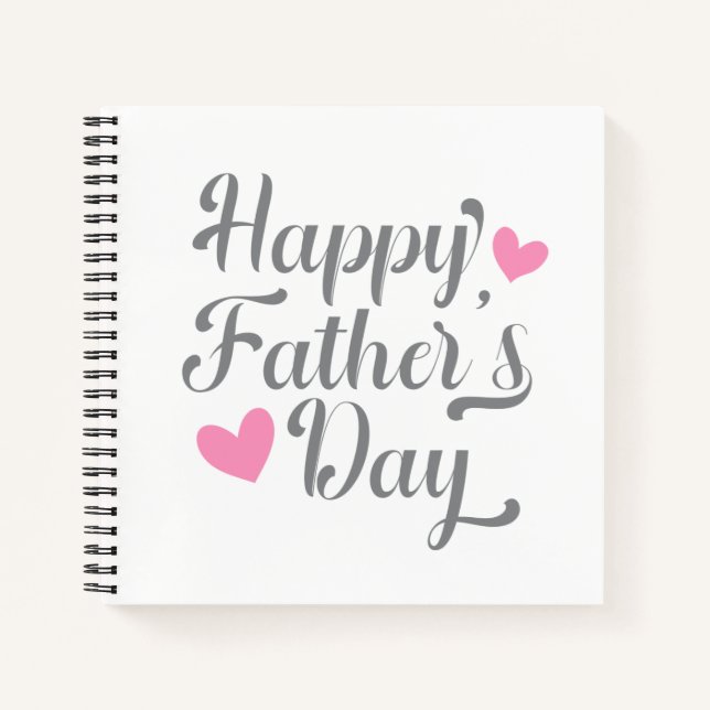 Simple Happy Father's Day Calligraphy | Notebook (Front)