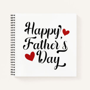 Simple Happy Father's Day Calligraphy Notebook
