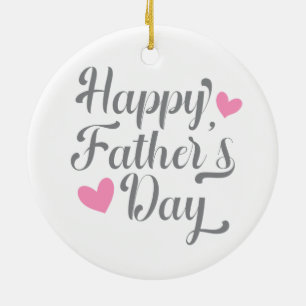 Simple Happy Father's Day Calligraphy   Ornament