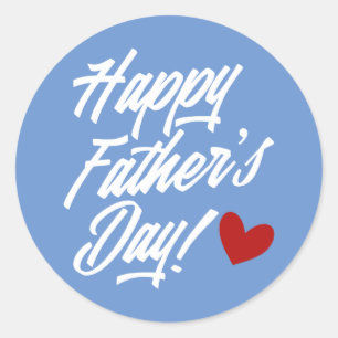 Simple Happy Father's Day Calligraphy Sticker