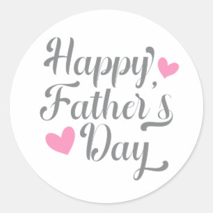 Simple Happy Father's Day Calligraphy Sticker