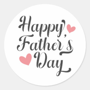 Simple Happy Father's Day Calligraphy Sticker