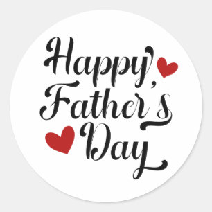 Simple Happy Father's Day Calligraphy Sticker